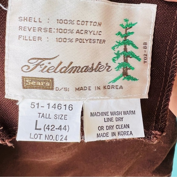 VINTAGE SEARS ROEBUCK REVERSIBLE BARN CHORE UTILITY JACKET COAT SIZE LARGE - Picture 4 of 9